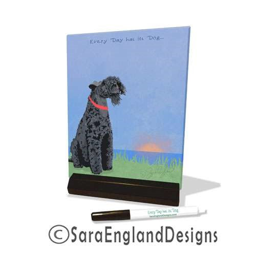 Kerry Blue Terrier - Every Day Has Its Dog - Dry Erase Tile