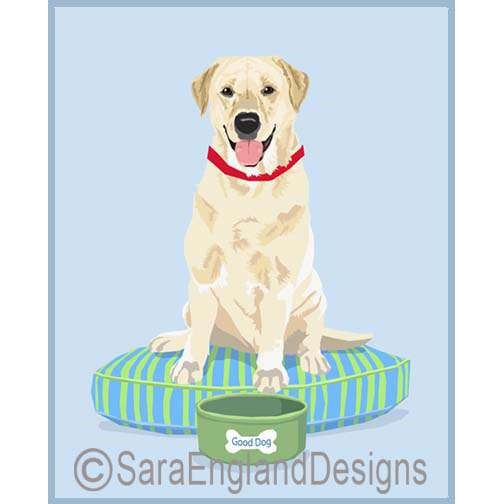 Labrador Retriever - Good Dog Bed - Three Versions - Yellow