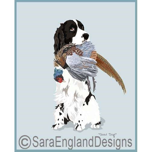 English Springer Spaniel - Good Dog Pheasant - Two Versions - Black