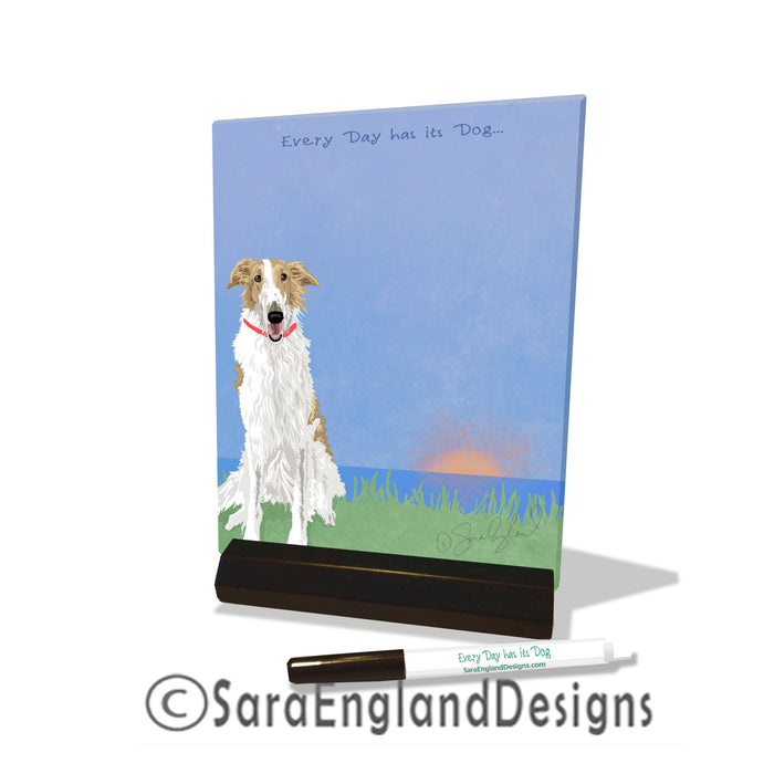 Borzoi - Every Day Has Its Dog - Dry Erase Tile