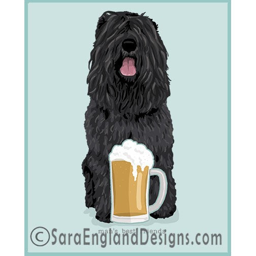 Black Russian Terrier - Man's Best Friends - Two Versions - Beer