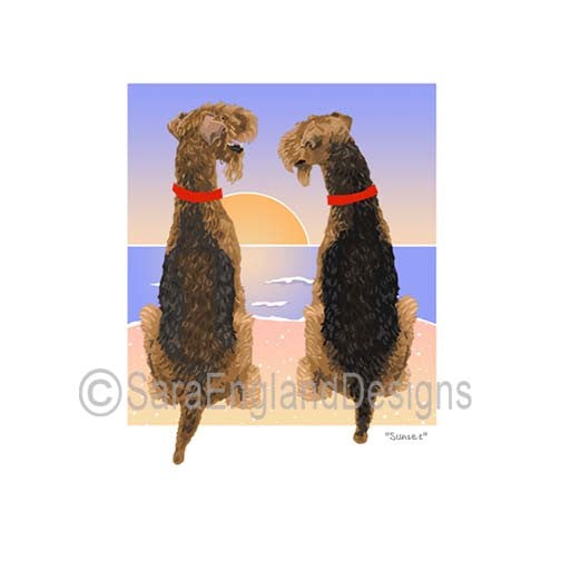 Airedale Terrier - Sunset (W/ No Wine)