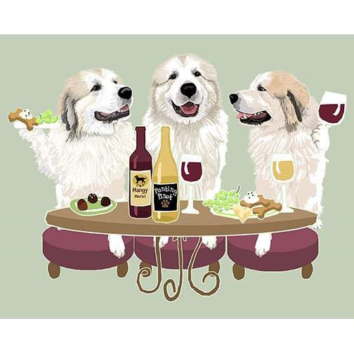 Great Pyrenees - Dogs Wineing