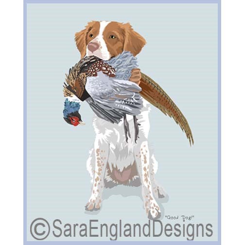 Brittany - Good Dog Pheasant - Two Versions - Brown