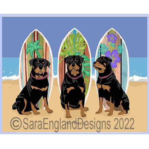 Rottweiler - Surf Doggies