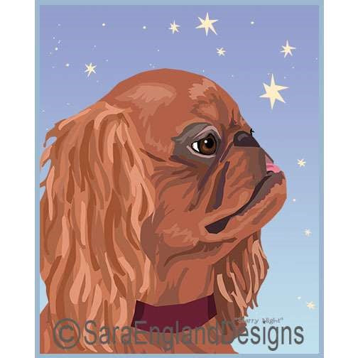 English Toy Spaniel - Starry Night - Four Versions - Ruby