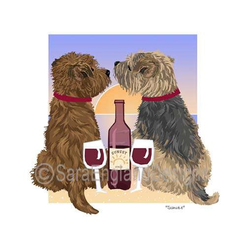 Norfolk Terrier - Sunset (W/ Wine)