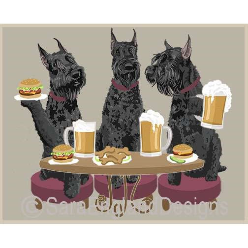 Giant Schnauzer - Cheers - Two Versions - Cropped