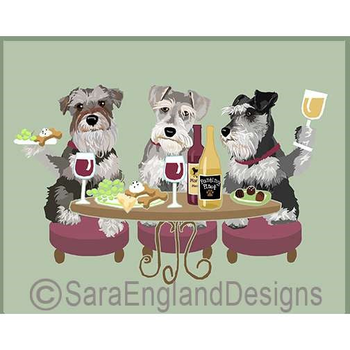 Schnauzer-Miniature - Dogs Wineing - Two Verisons - Natural Ears