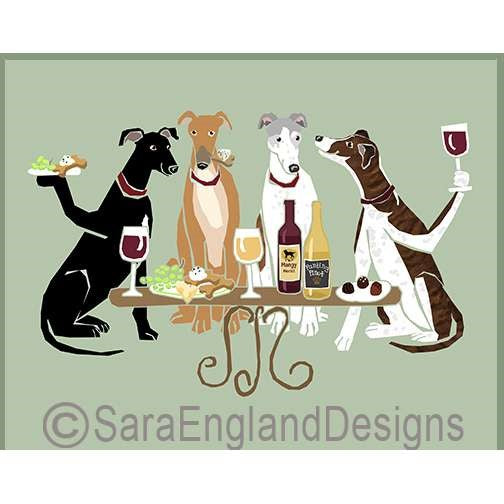 Greyhound - Dogs Wineing - Two Verisons - Four