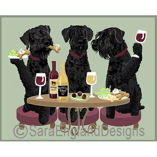Giant Schnauzer - Dogs Wineing - Two Verisons - Natural Ears