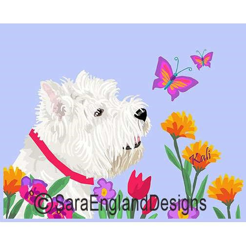 West Highland Terrier (Westie) - Garden